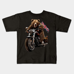 Nocturnal Adventures Of Grizzly Bear Kids T-Shirt